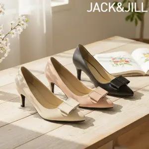 [잭앤질]잭앤질 7cm 리본 장식 쿠션 펌프스(JA6200)