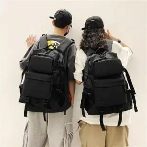 백팩 베이직 블랙 포켓 WF8ADB6