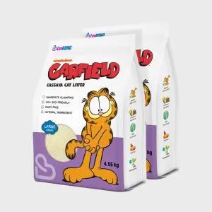 [2개세트] 가필드 고양이모래 보라(굵은입자) 4.55kg 카사바모래