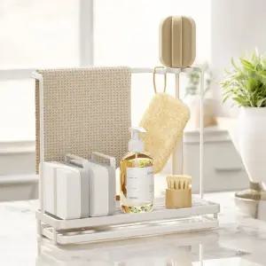 올인원 물흐름 수세미 거치대 젖병솔 키친랙 주방 세제 싱크대 행주 건조대 좁은 정리 걸이 보관 씽크대 통