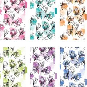 A5 플래너용 에이버리 플래너 칸막이 6탭 세트 네온 블룸 플로럴 디자인 1세트(25453)