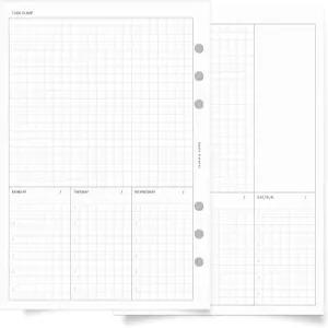 천과 종이 아이비 리 우선순위 플래너 삽입물 - 작업 덤프와 일일 상위 6가지 우선순위가 포함된 5가지