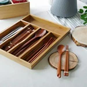 ( )내추럴우드 수저통 다용도 꽂이 수납