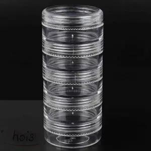 ( )호이 5단 원형케이스 소형 수납정리함 칸칸수납 비즈케이스