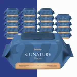 베베숲 아기물티슈 시그니처 위드블루 70매 20개입 캡형 물티슈