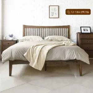 슬립퍼 매트리스 침대 프레임 슈퍼싱글 원목 조명 다리형 템바보드 호텔식