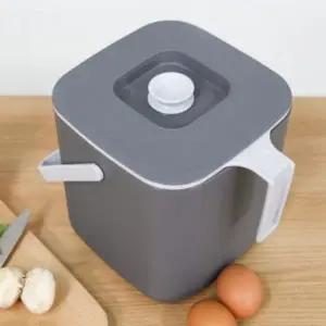 PP 쓰레기통 휴지통 사각 음쓰통 음식물 가정용 싱크대 배수채반 밀폐형 3L