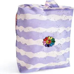 휴대용 습식 드라이백 귀여운 자수가 있는 방수 메이크업 여행 가방 - 수영복 더러운 체육복 및 세면도구용