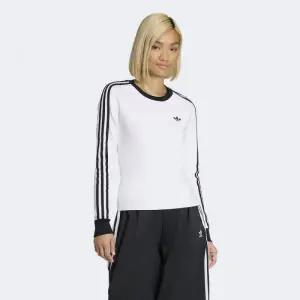 [아디다스] 3-스트라이프 롱 슬리브 슬림 핏 티셔츠 화이트 153159257