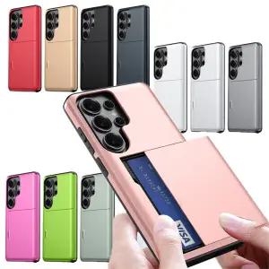 갤럭시 S26울트라 S26플러스 S26 카드 하드 케이스 슬라이드 2장 수납 핸드폰 커버