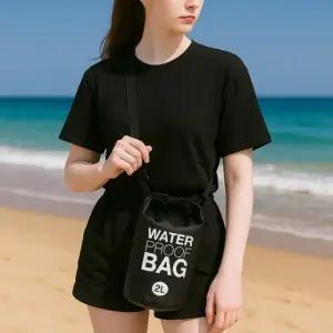 워터 방수백 2L 블랙 물놀이방수가방 수영백팩