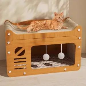 고양이 벙커 침대 놀이터 하우스 장난감 동물 싱글 텐트 창문 동굴 베드