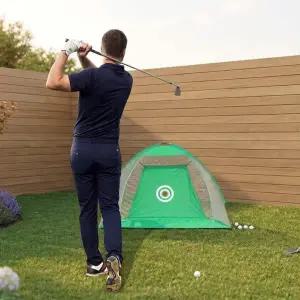 1m 소형 실내 골프 연습 텐트형 타격망 가정용 골프 연습 네트 휴대용 스크린 트레이닝 골프공 퍼팅 마당