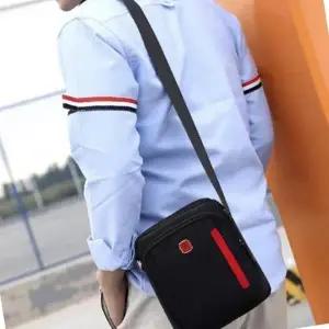 (색상 블랙)여행용가방 남성 사각 칸막이 깔끔한 미니 가방 크로스백 지퍼형 포켓 여행용