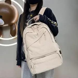 (선택 아이보리(연베이지))여성 대학생 직장인 가방 여행용 백팩 아이보리 여성백팩 대학생백팩 여성용백팩