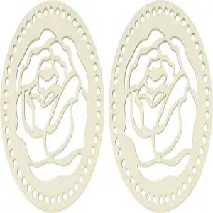 파티킬 2Pcs 크로셰 바구니 베이스 5.5인치 원형 바닥 셰이퍼 나무 가방 제작 용품 숄더백 핸드백 공예용