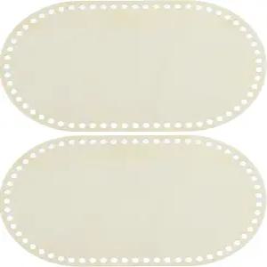 파티킬 2개 바구니 나무 바닥 10인치 x 6인치 타원형 천연 베이스 크로셰 백 셰이퍼 DIY 가방 공예 뜨개질