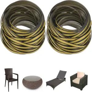 MMETRXITY 2팩 위커 수리 키트 파티오 가구 수리/바스켓 제작/의자 직조용 플라스틱 플랫 라탄 교체 용품