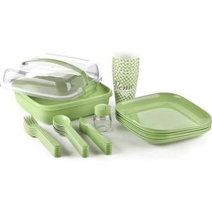 트라이벨로 캠핑용 다회용 휴대용 식기세트 32P 미세먼지차단