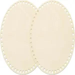 파티킬 8인치 크로셰 바구니 베이스 2개의 바닥 원형 나무 셰이퍼 백 제작 용품 숄더백 핸드백 공예용 직조