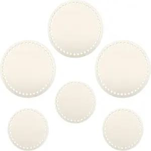 cobee 크로셰 바구니 받침대 6개 세트 크로셰용 바닥재 뜨개 가방용 원형 나무 DIY 공예 직조 제작 용품용