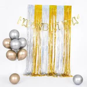 홈파티 은박수술커튼 홀로 골드실버믹스 홈파티소품 할로윈파티장식 홈파티용품 할로윈파티소품 파티장식