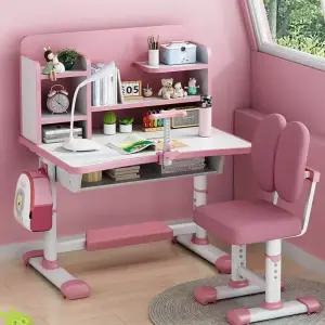 공주 책상 리프팅 높이조절 핑크 700/800 테이블 공부 초등학생 데스크 선반