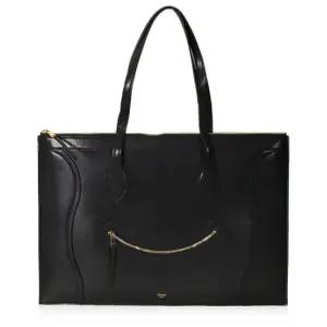 26SS 여성 플랫 카바스 뉴 러기지 글로시 카프스킨 토트백 블랙 123963GW4 38NO