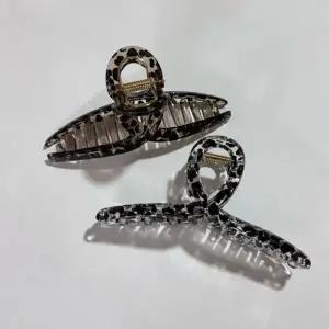 |KMA8599|여성용 레오파드 패턴 투명 헤어집게 올림머리 스타일 두종 세트