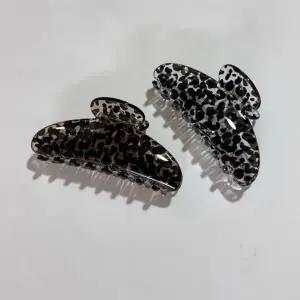|KMA8599|여성용 투명 레오파드 헤어핀 두종 데일리 올림머리 집게