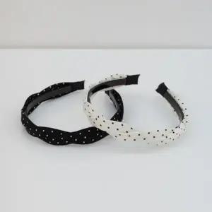 |KMA8594|여성용 도트 패턴 봄 데일리 머리띠 꼬임 헤어밴드