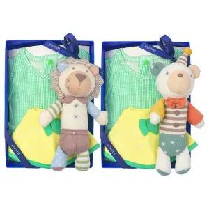 갤러리아 (압소바출산,백일선물세트)키키무소바디슈트+사자,곰딸랑이세트(