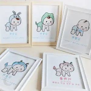 아기 배냇머리 보관 액자 세트 신생아 태모 보관 카드 백일 기념 출산 축하 선물