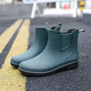 남성 베이직 3컬러 숏 레인부츠 장마철 여름 비오는날 WFFK12G