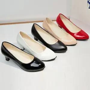 여성 데일리 에나멜 회사코디 면접코디 심플 펌프스힐 WFF9A83