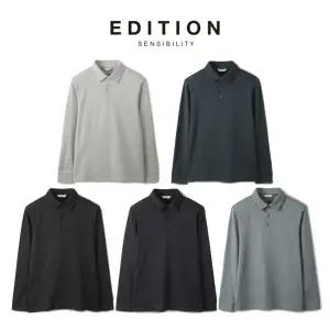 [롯데백화점]에디션 26 SS 남자춘추티셔츠 베이직 매쉬 카라 긴팔 티셔츠 5종 1택 NEG1TT1921 DR4488