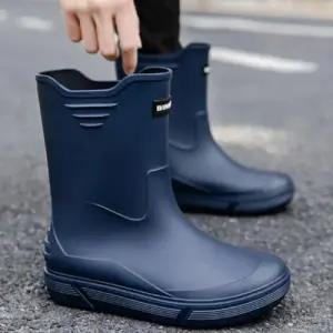 남자 장마철 비오는날 레인부츠 방수 고무장화 작업화 WFE0849