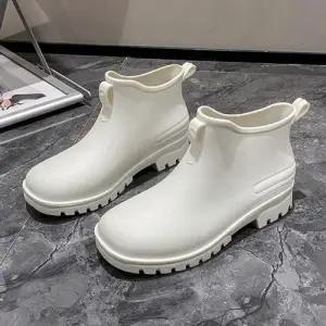 남녀공용 2컬러 여름 베이직 레인부츠 앵클부츠 장화 WFCF060