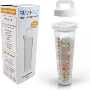 플레이버퓨즈 포드 - 두 개의 뚜껑이 있는 과일 인퓨저 삽입물로 하이드로 플라스크 언 타케야