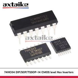 SMD CMOS 레벨 육각 인버터 IC 칩 74HC04 DIP SOP TSSOP-14 10 개