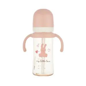 에디슨 아기 유아 빨대컵 흘림방지 휴대용 핑크 250ml