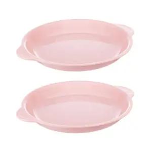 에디슨 유아 키즈 식기 플레이트 접시 간식 핑크 X2