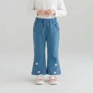 스위티리본 여아 연청 부츠컷 밴딩 데님팬츠 206085