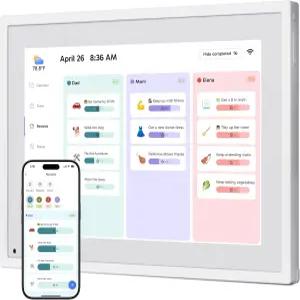 디지털 터치스크린 캘린더 10.1인치 - 인터랙티브 전자 및 스마트 패밀리 허브(크로스 디바이스 동기화