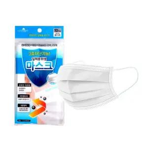일회용 위생 마스크 화이트 10PX10개 -R