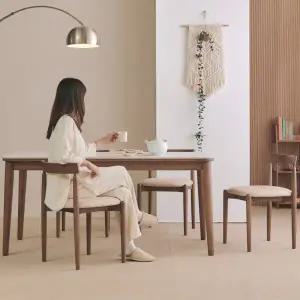 로망스 원목 포세린세라믹 식탁세트 6인 식탁(의자4개) 1600