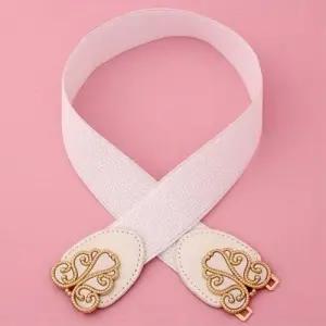 엘레강스 밴드 원피스 포인트 벨트(화이트) WFA7696