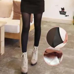 따뜻한 융털 안감 이중 착시효과 데일리 여성 스타킹 WFA66D8