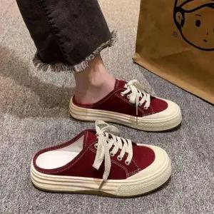 베이직한 컬러 스니커즈 스타일 슬리퍼 여성 뮬슬리퍼 WF8E979