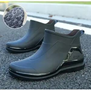 깔끔 댄디 모던 스타일 어반 남성 레인부츠 WF8E912